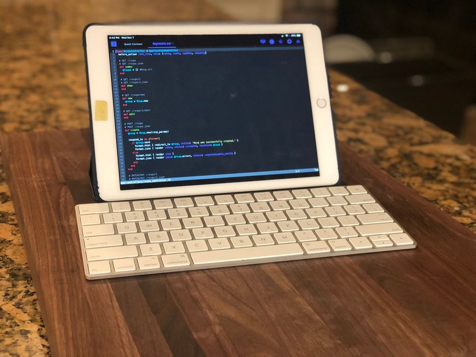 Programming on an iPad Pro