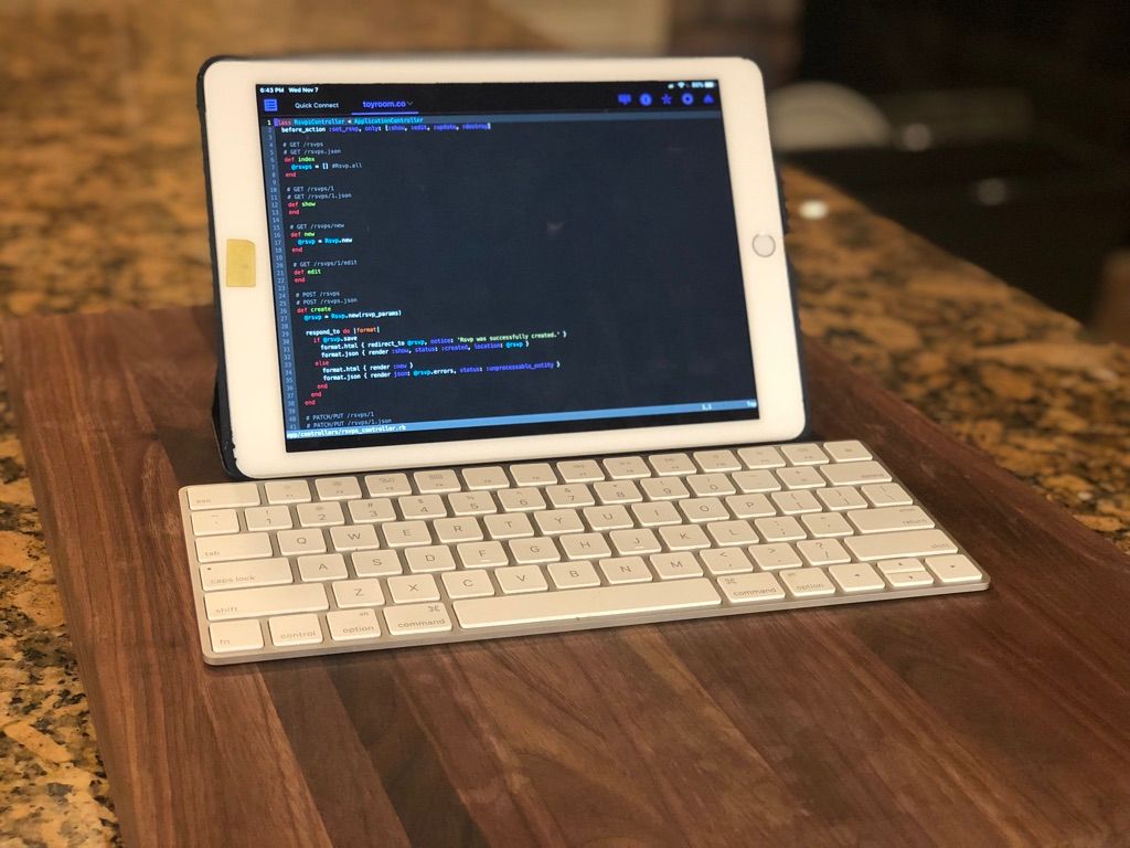 Programming on an iPad Pro